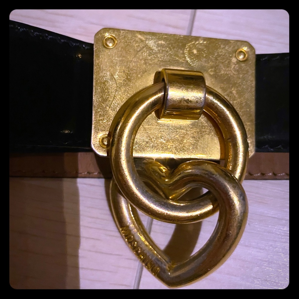 Authentic black moschino belt